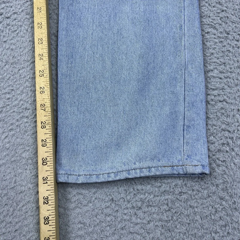 VTG Levi Strauss 619 Mens Light Blue Denim Jeans Straight Leg Orange‎ Tab 36x31